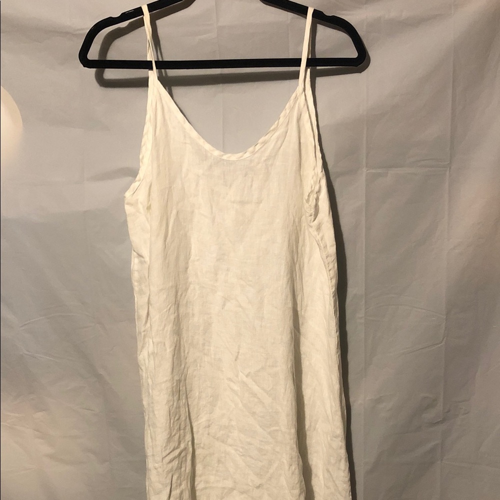 Elegant White Linen Dress Italy